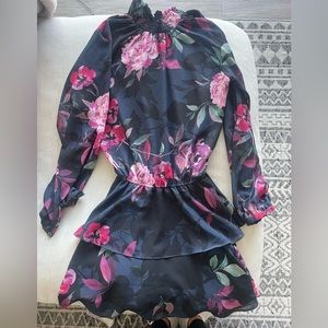 Yumi Kim Floral High Neck Mini Dress